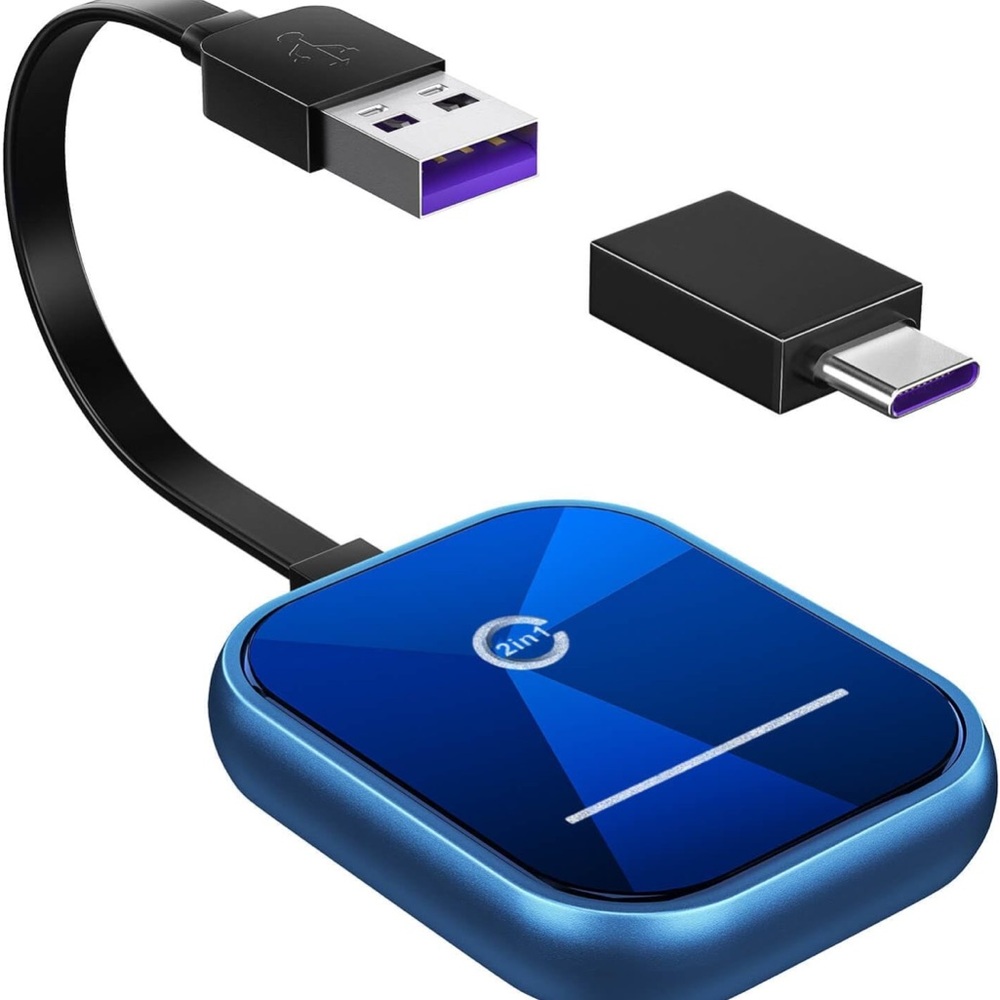 2 in 1 Carplay Wireless Adapter for iPhone & Android Auto Wireless Adapter